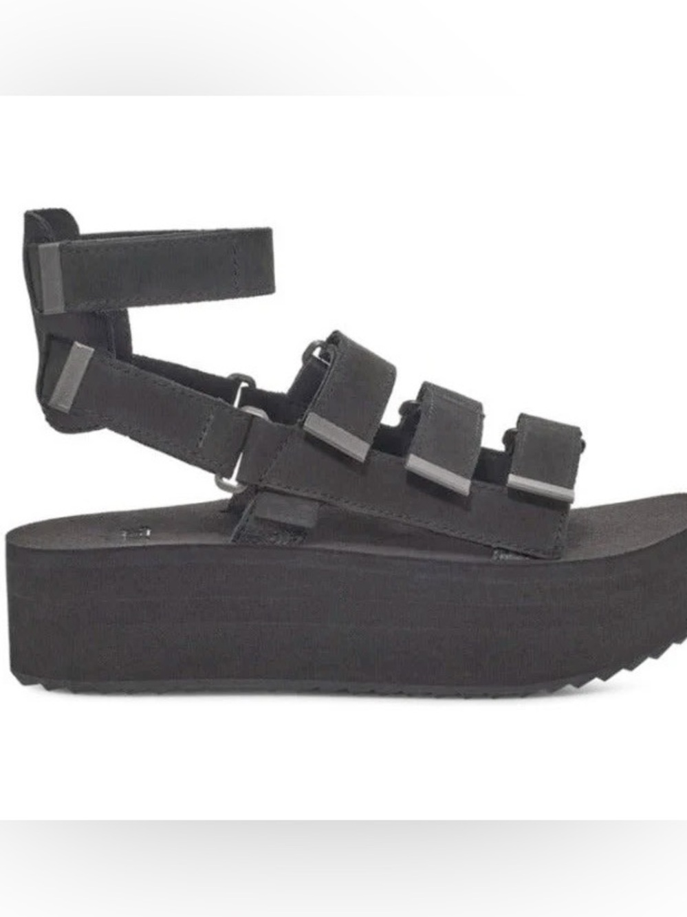Leather Teva Mevia platform sandals